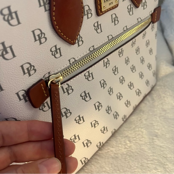 Dooney & Bourke Gretta Domed Satchel in Bone. - Picture 7 of 15